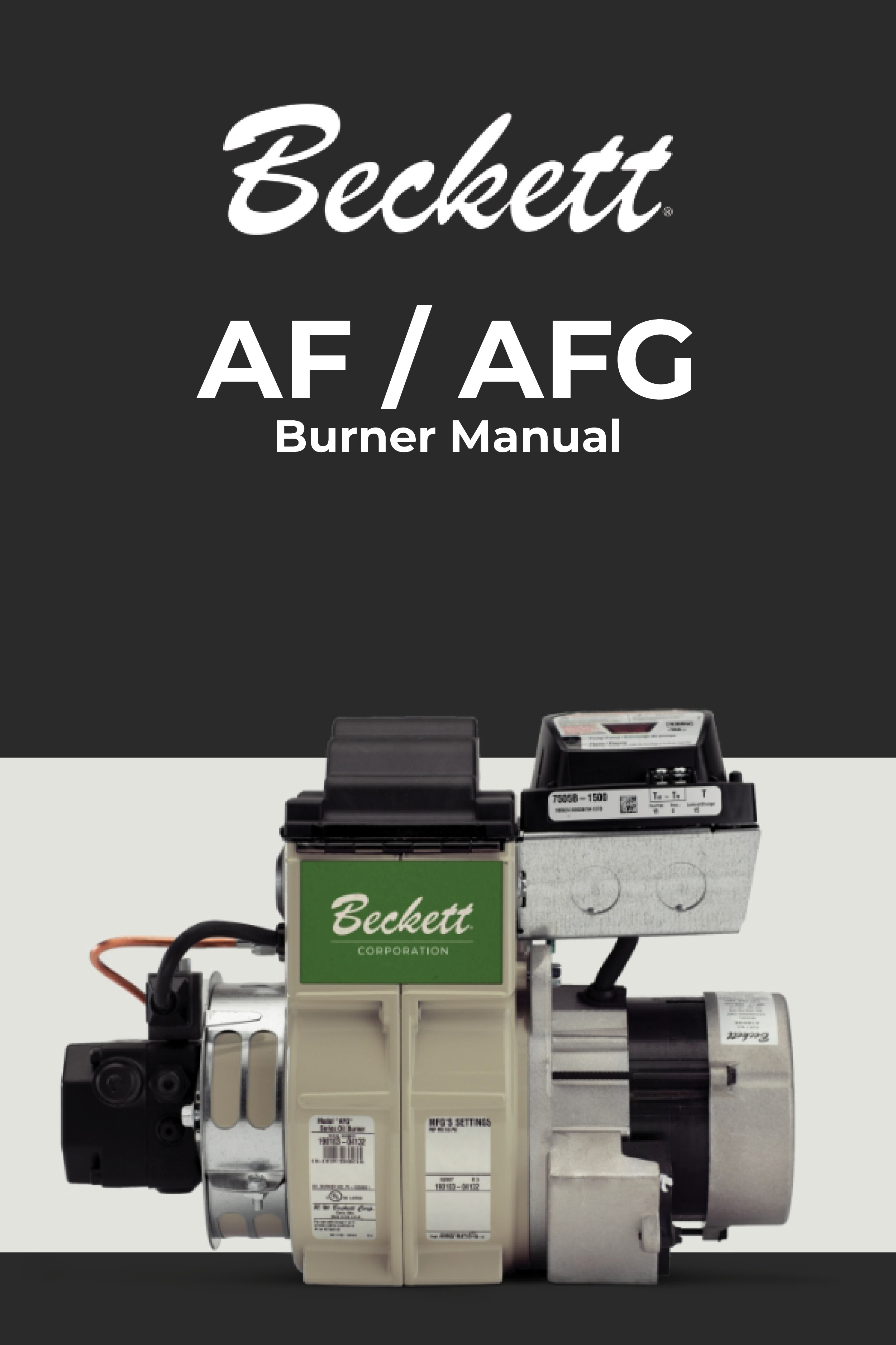 Burner Manual: AF/AFG Oil and Renewable Fuels Burner | 0.40 to